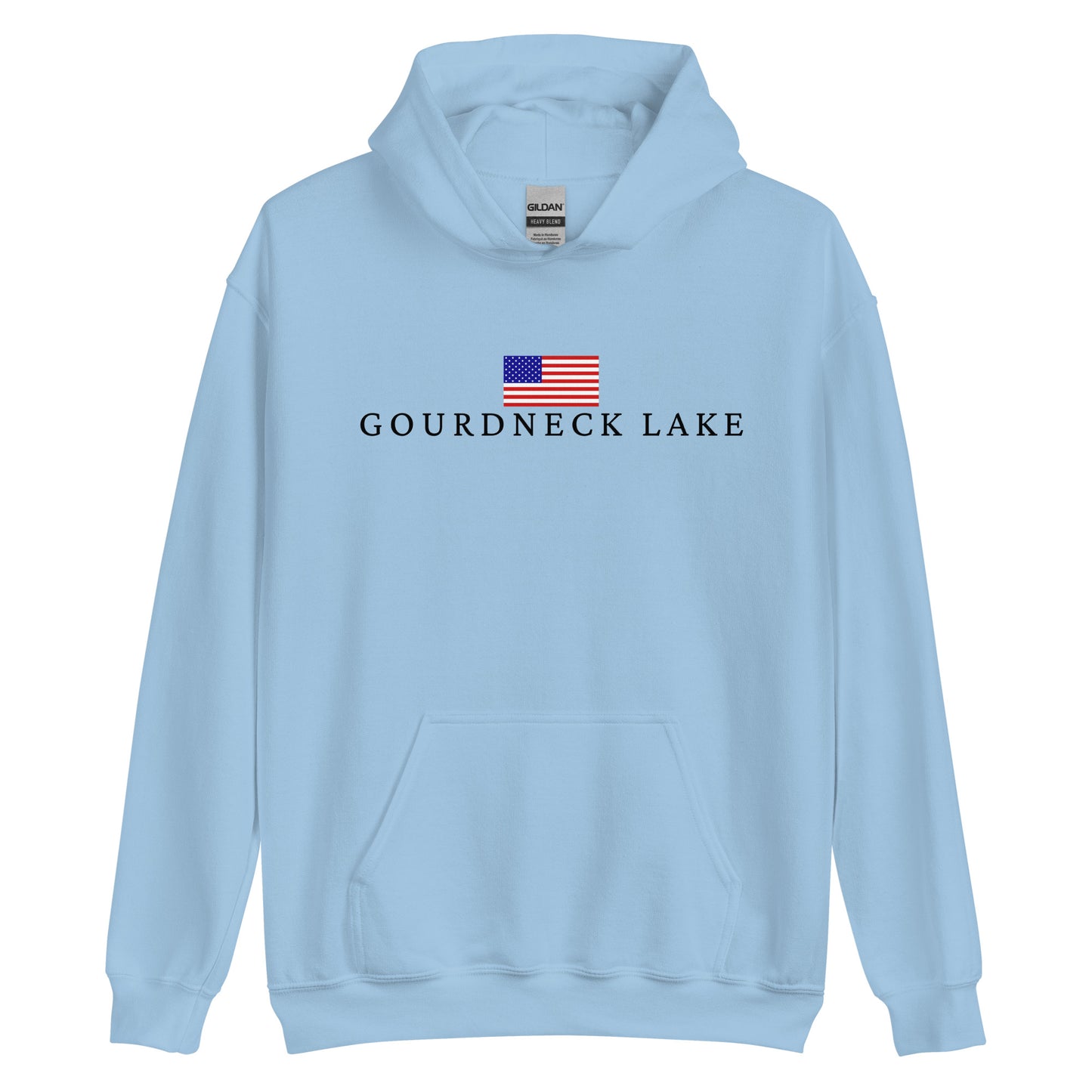 Gourdneck Lake American Flag Hoodie