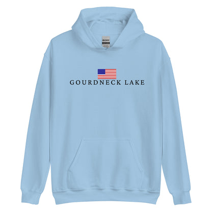 Gourdneck Lake American Flag Hoodie