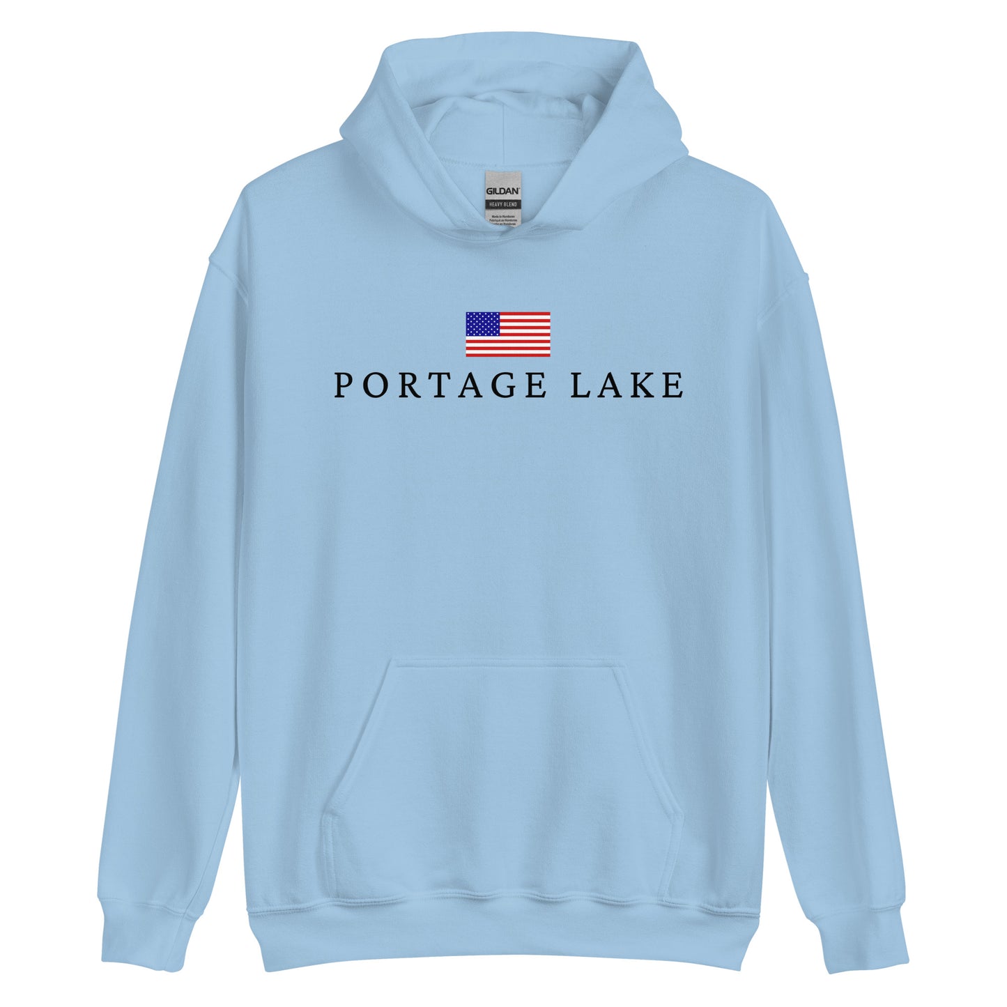 Portage Lake American Flag Hoodie