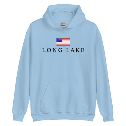 Long Lake American Flag Hoodie