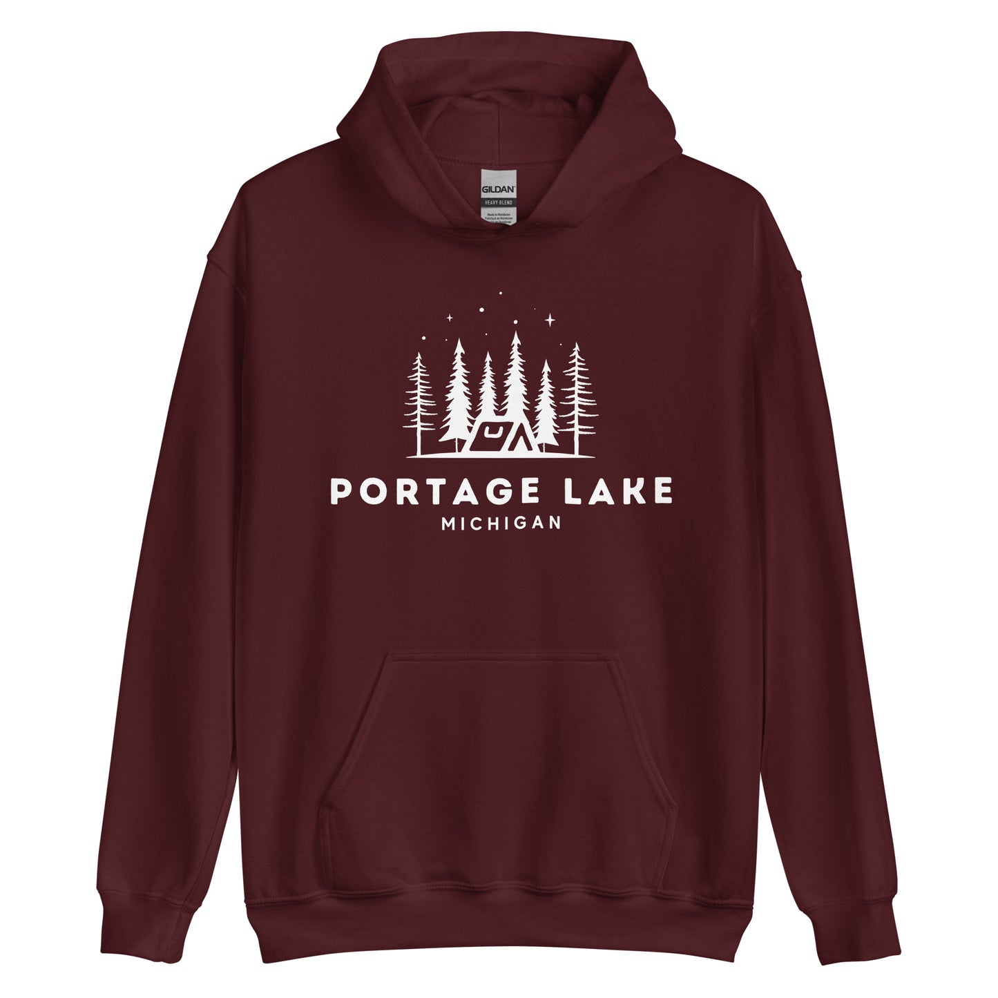 Portage Lake Night Camping Hoodie