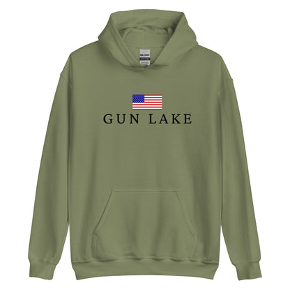 Gun Lake American Flag Hoodie