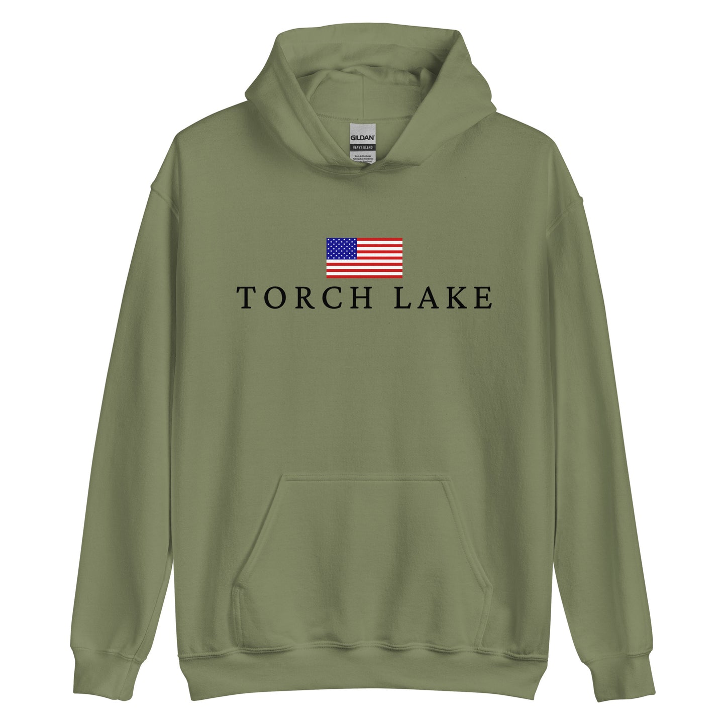 Torch Lake American Flag Hoodie