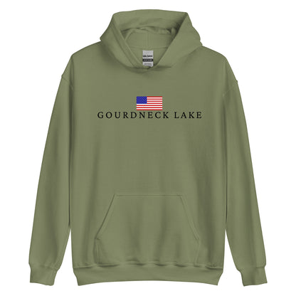 Gourdneck Lake American Flag Hoodie