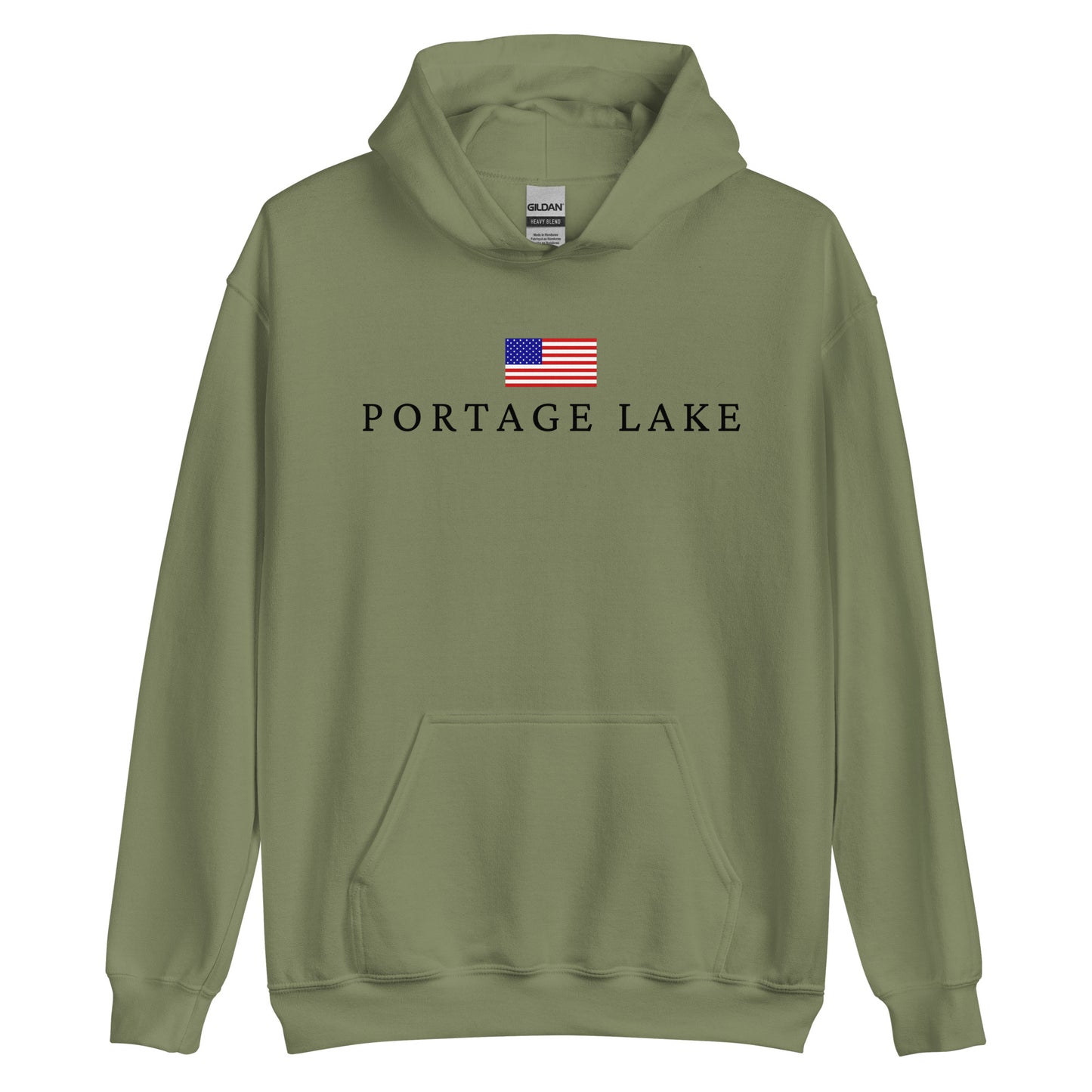 Portage Lake American Flag Hoodie