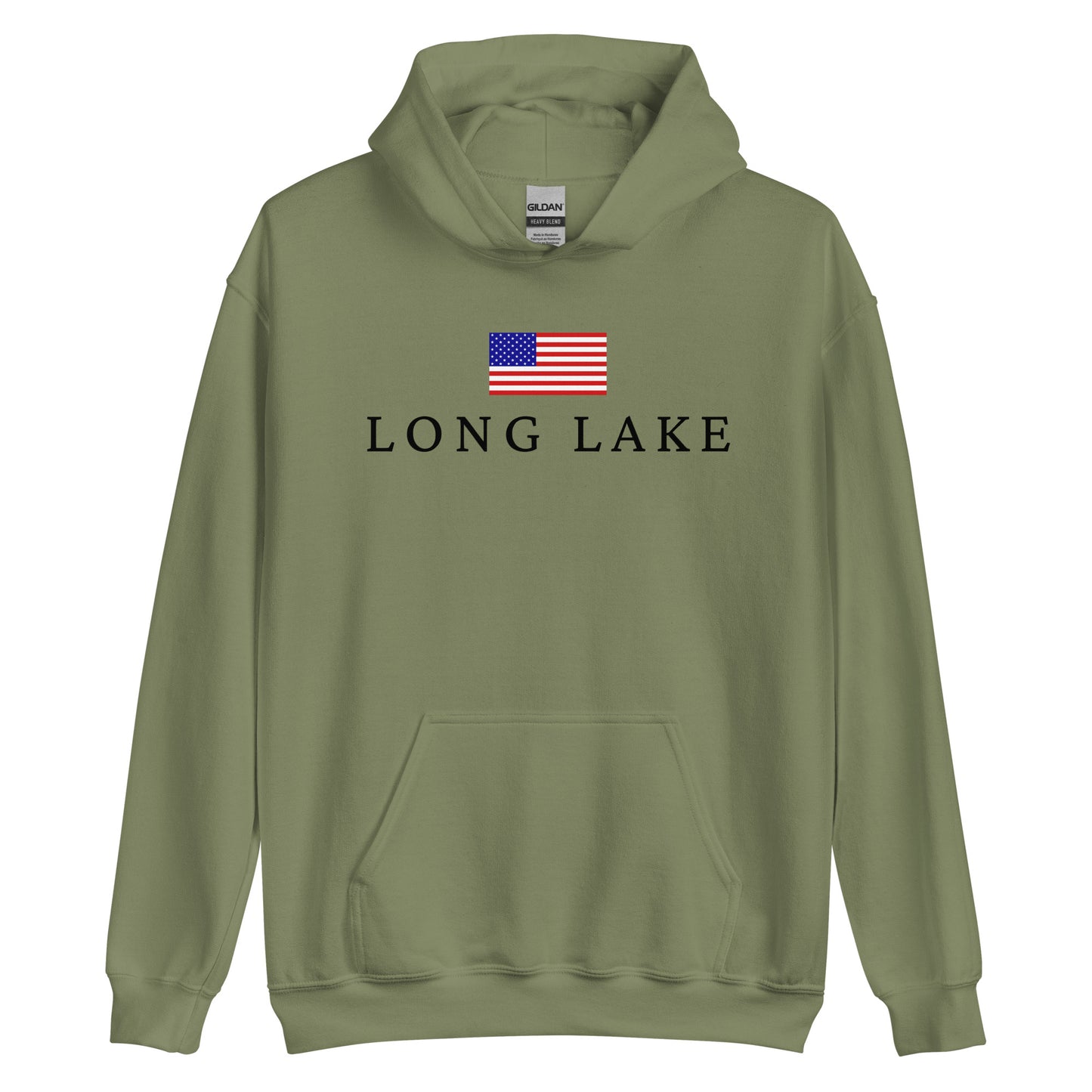 Long Lake American Flag Hoodie