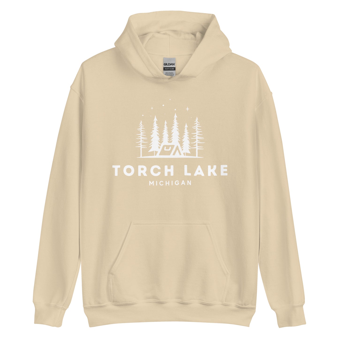 Torch Lake Night Camping Hoodie