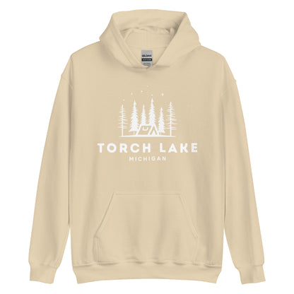 Torch Lake Night Camping Hoodie