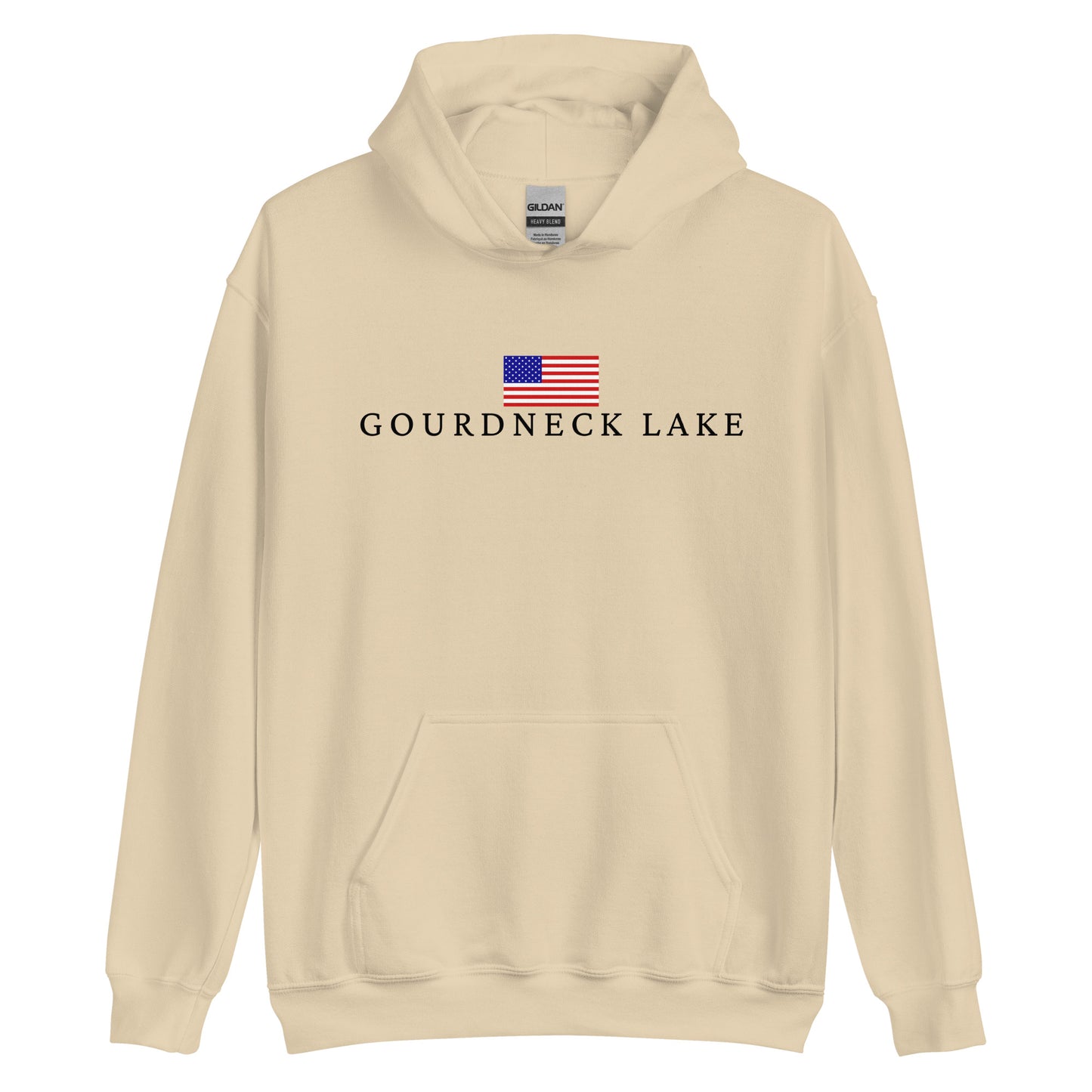 Gourdneck Lake American Flag Hoodie