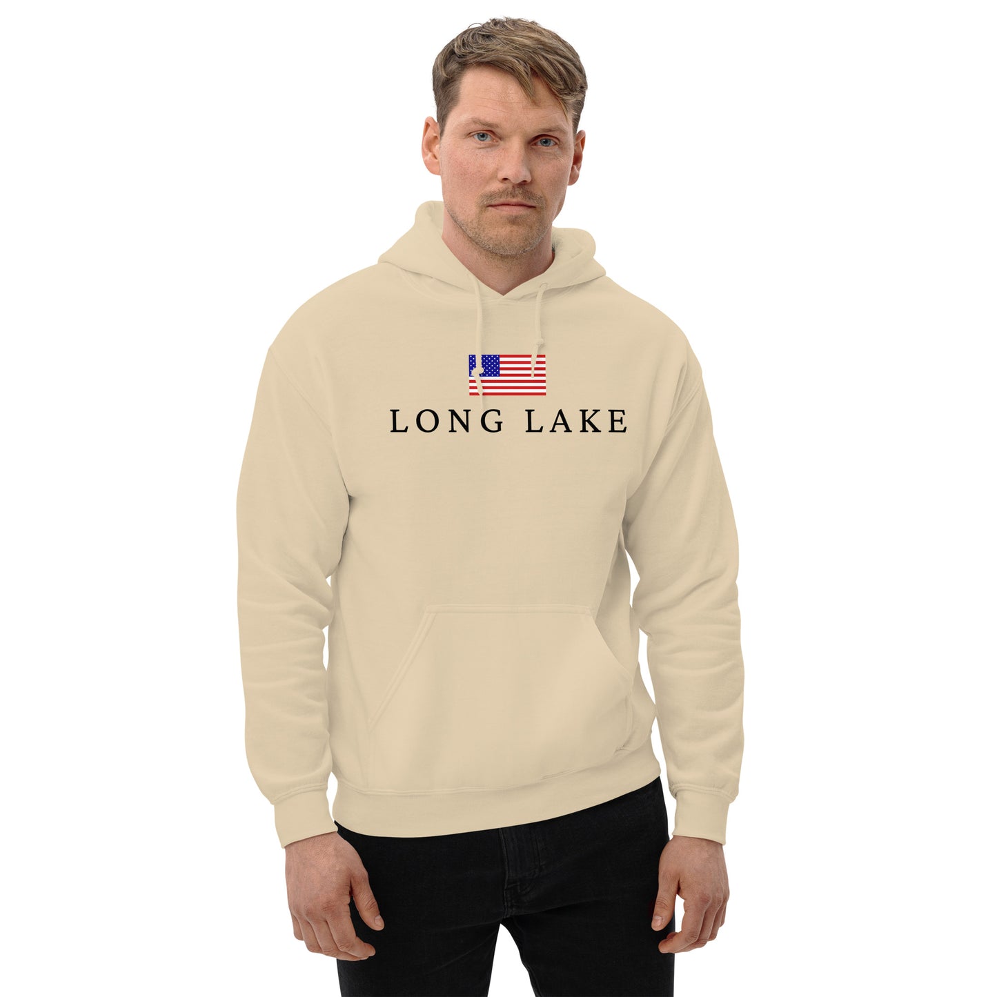 Long Lake American Flag Hoodie