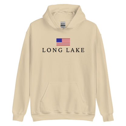 Long Lake American Flag Hoodie