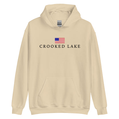 Crooked Lake American Flag Hoodie