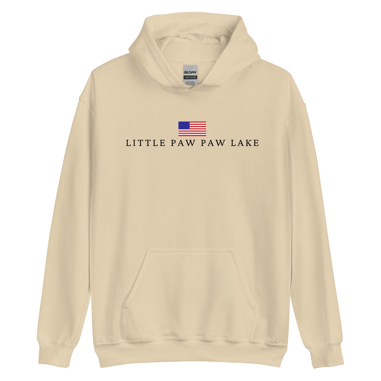 Little Paw Paw Lake American Flag Hoodie