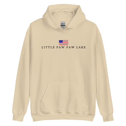 Little Paw Paw Lake American Flag Hoodie