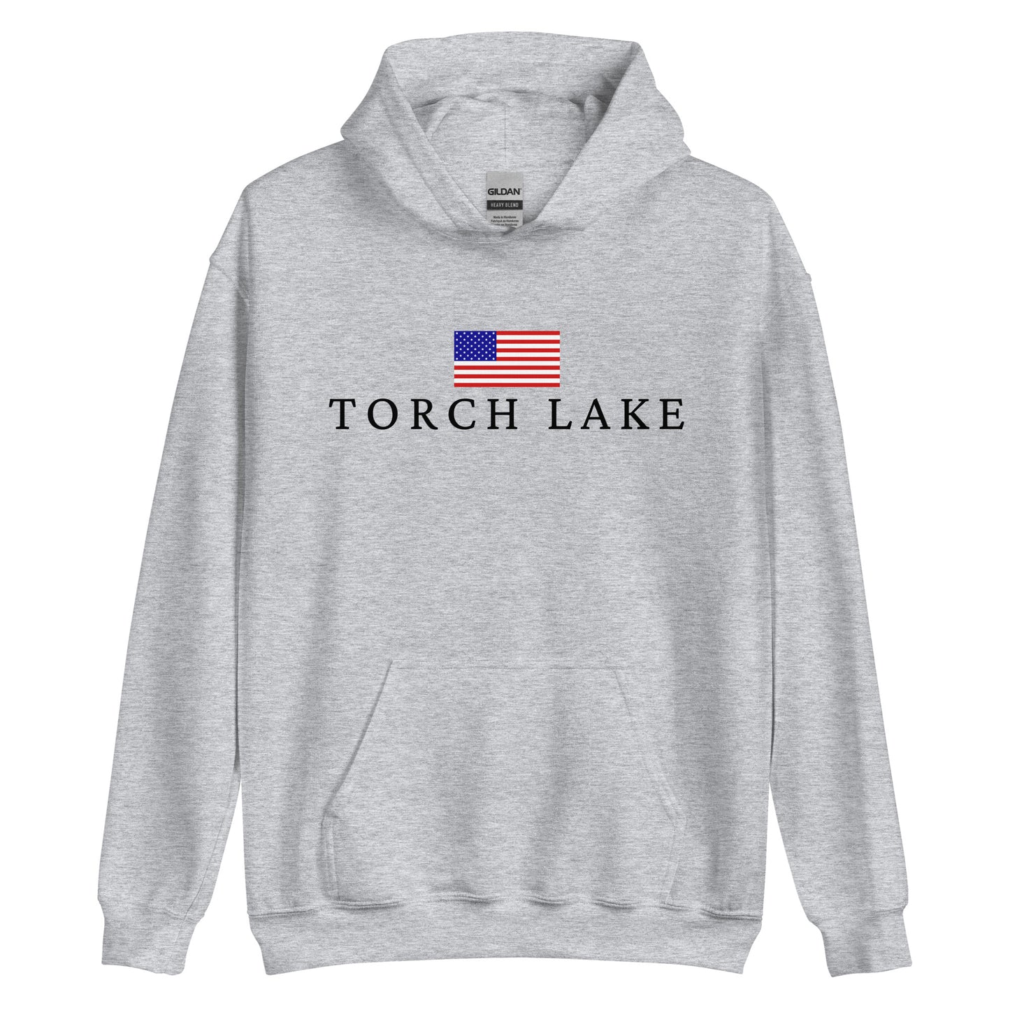 Torch Lake American Flag Hoodie