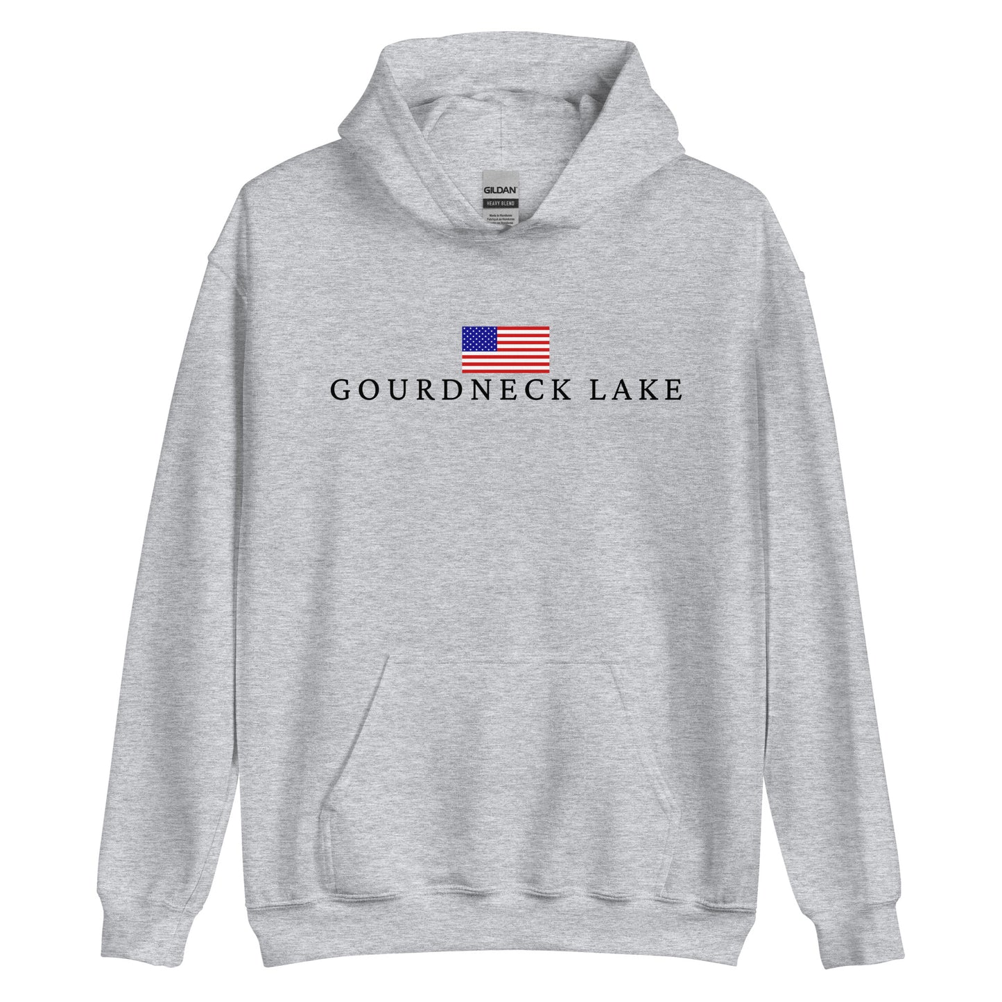 Gourdneck Lake American Flag Hoodie