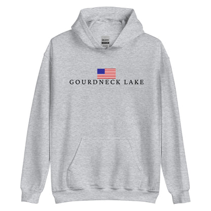 Gourdneck Lake American Flag Hoodie