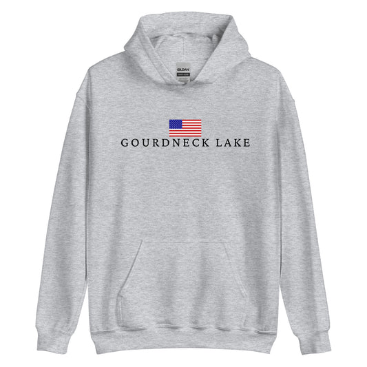 Gourdneck Lake American Flag Hoodie