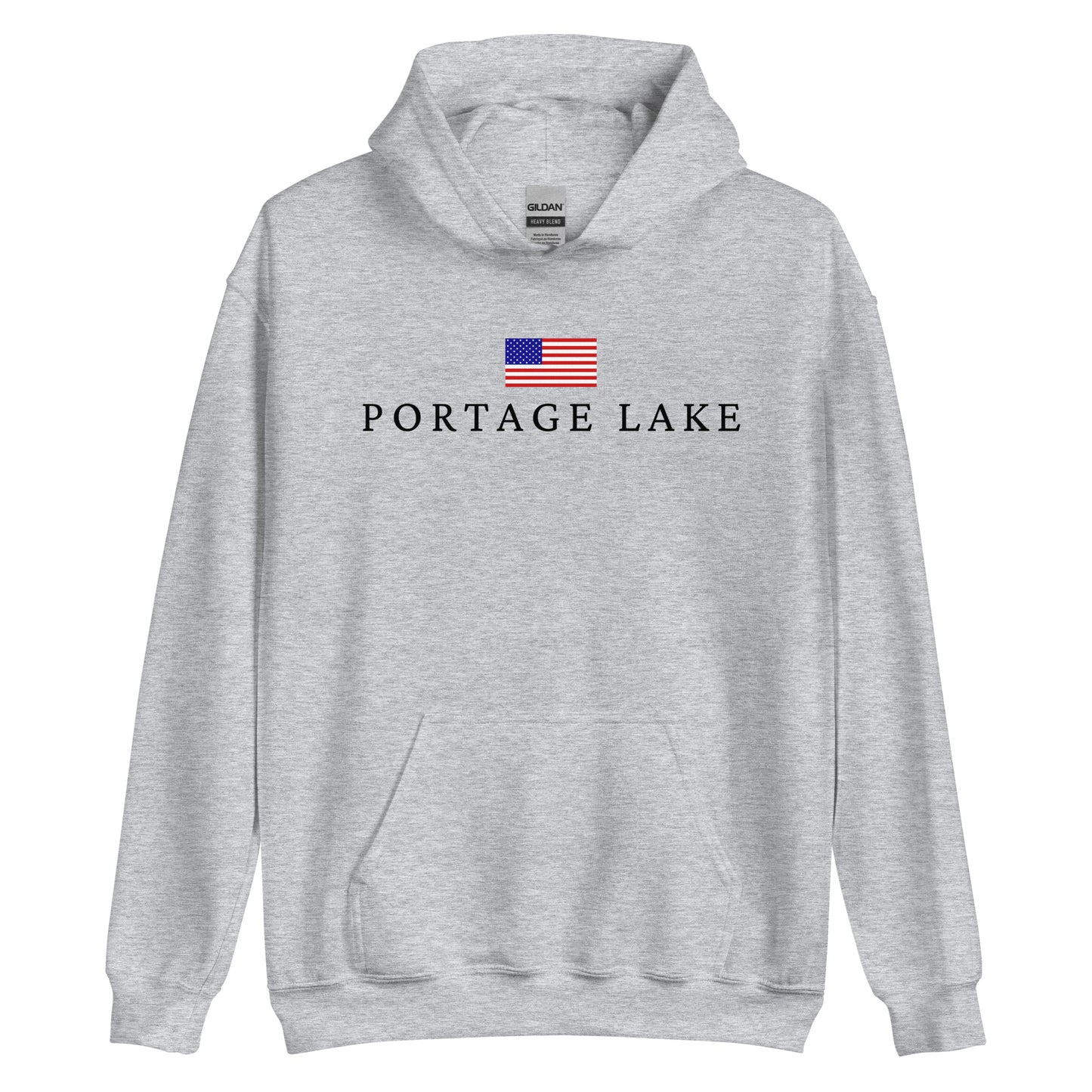 Portage Lake American Flag Hoodie