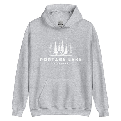 Portage Lake Night Camping Hoodie