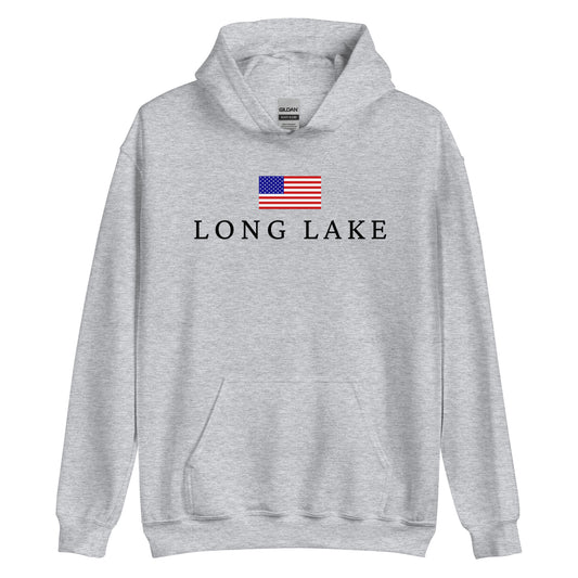 Long Lake American Flag Hoodie