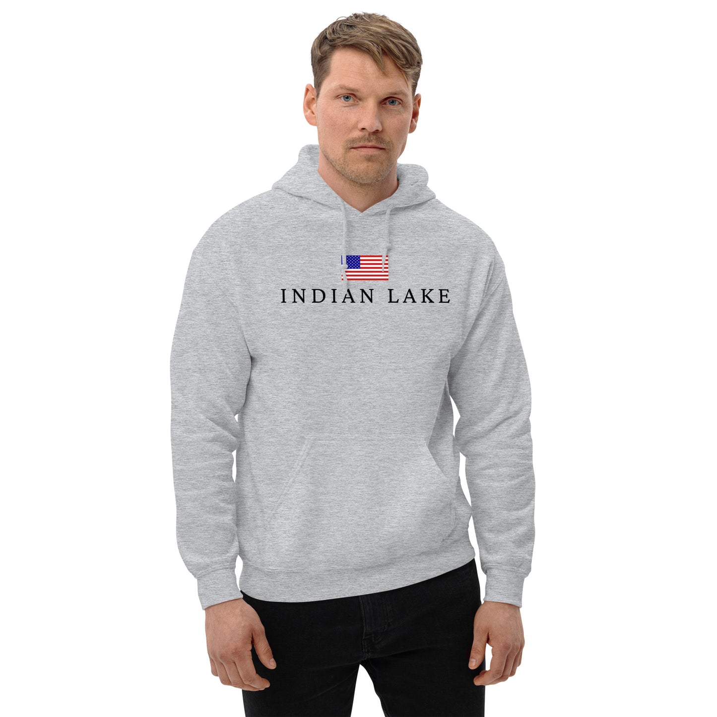 Indian Lake American Flag Hoodie