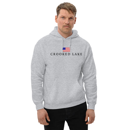 Crooked Lake American Flag Hoodie