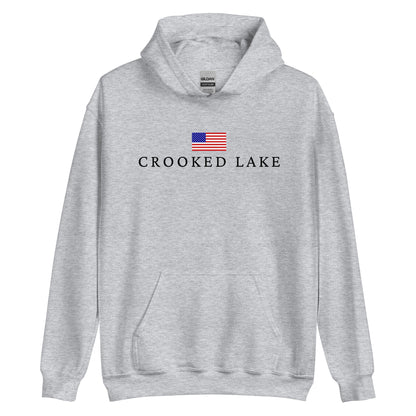 Crooked Lake American Flag Hoodie