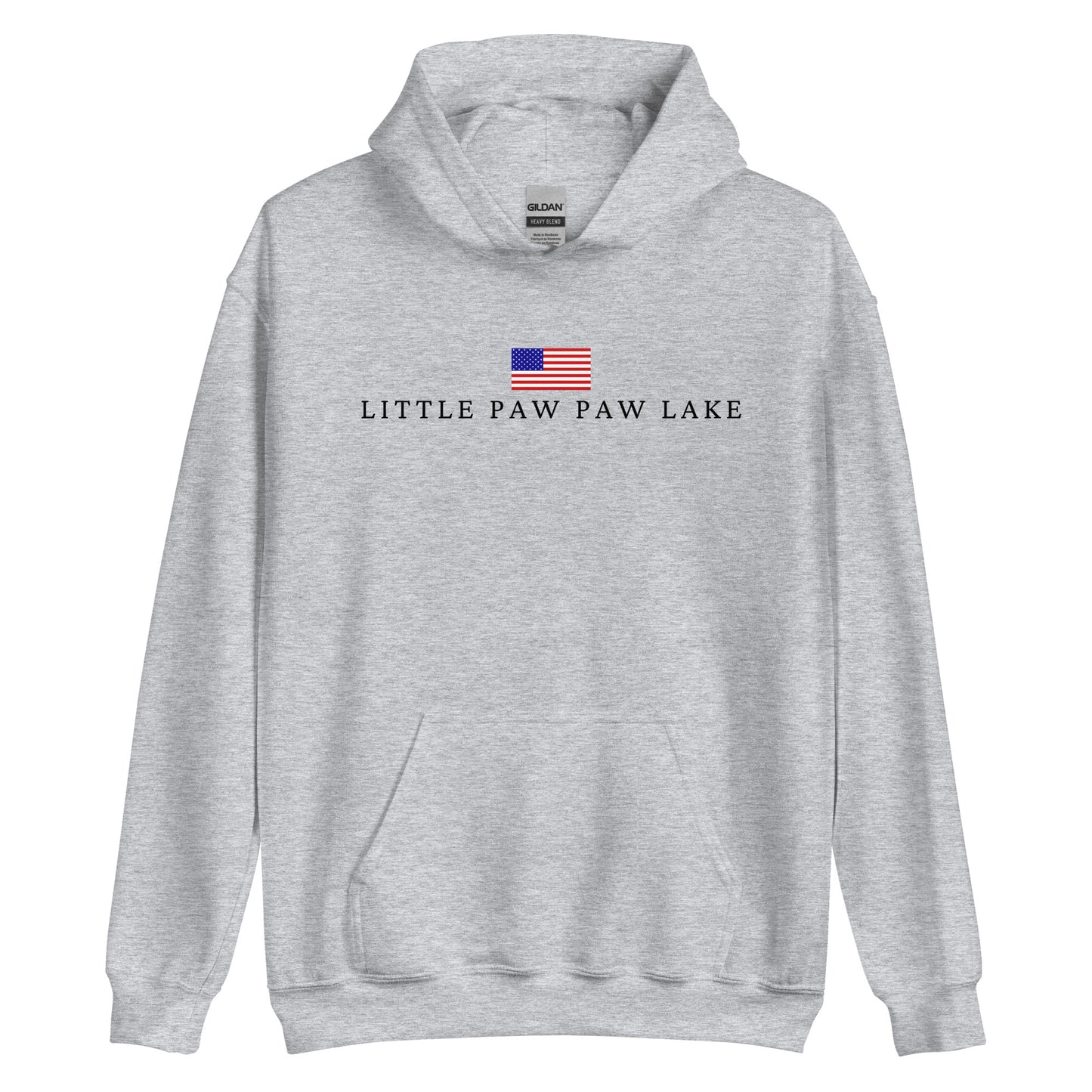 Little Paw Paw Lake American Flag Hoodie