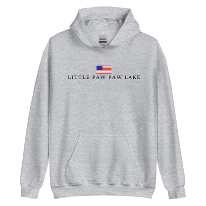 Little Paw Paw Lake American Flag Hoodie