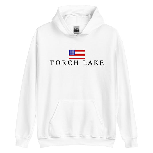 Torch Lake American Flag Hoodie