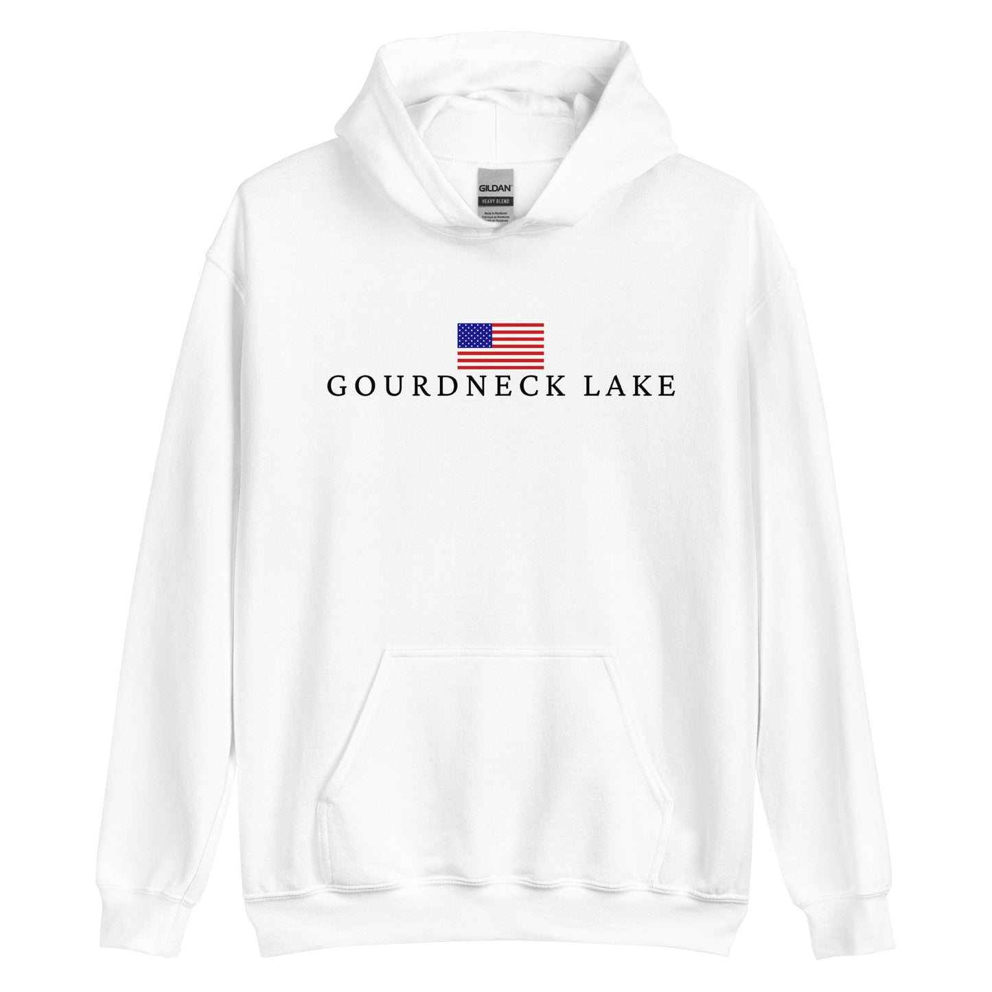 Gourdneck Lake American Flag Hoodie