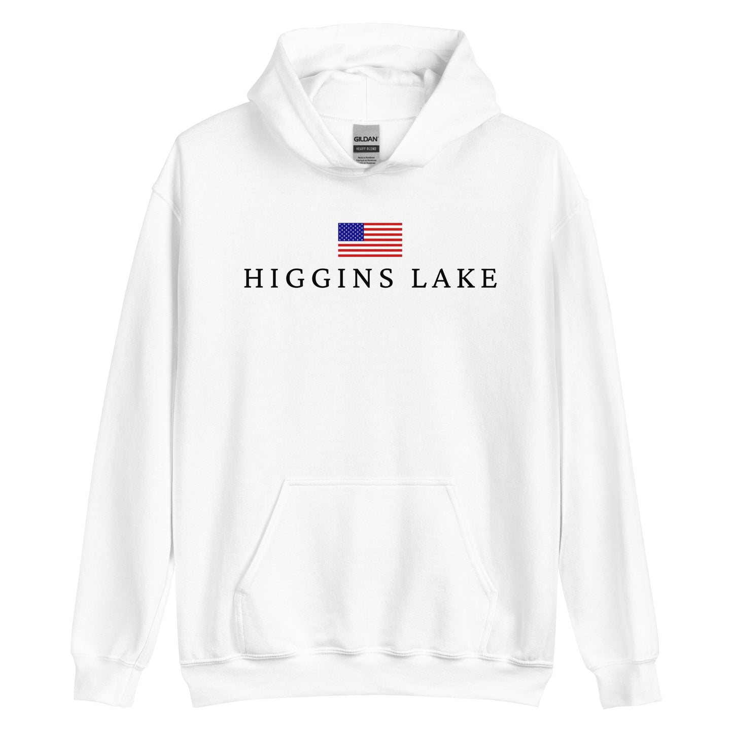 Higgins Lake American Flag Hoodie