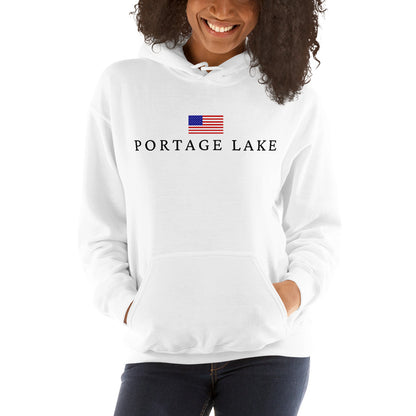 Portage Lake American Flag Hoodie