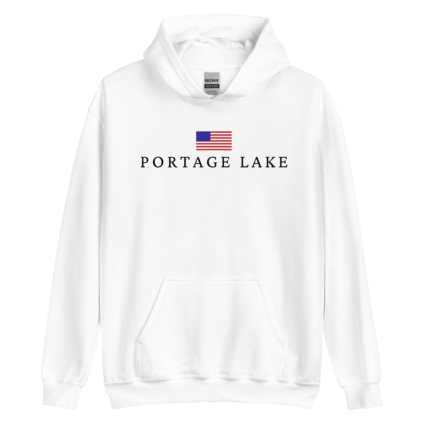 Portage Lake American Flag Hoodie