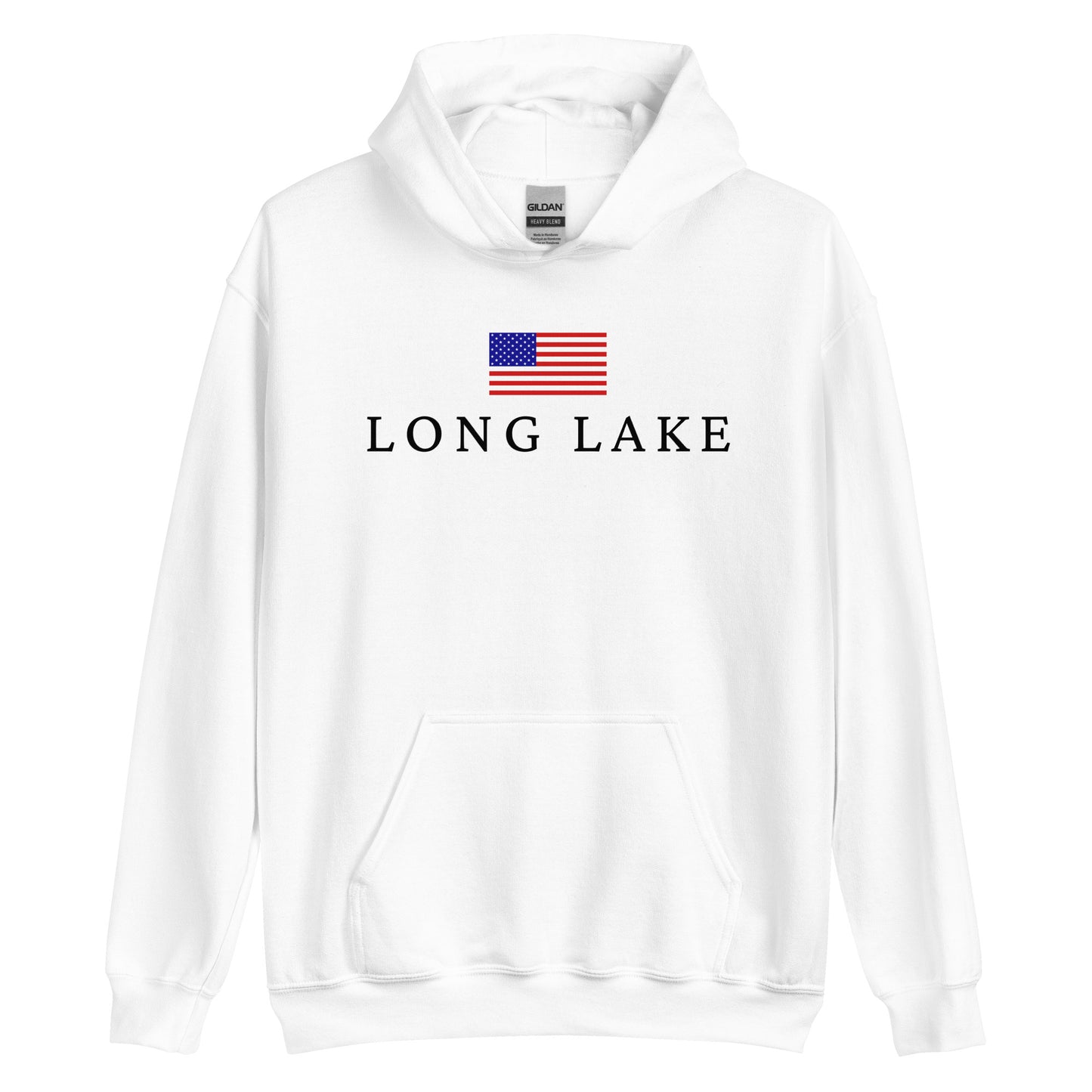 Long Lake American Flag Hoodie