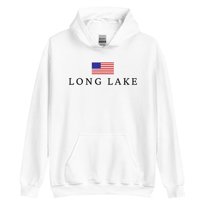 Long Lake American Flag Hoodie