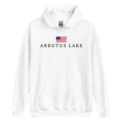 Arbutus Lake American Flag Hoodie