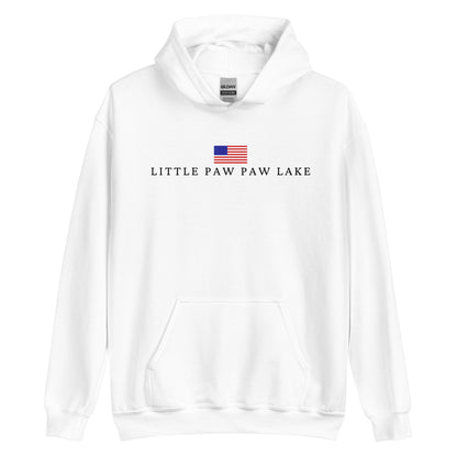 Little Paw Paw Lake American Flag Hoodie